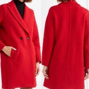 NWT J. Crew Daphne Italian Boiled Wool Coat in Red 22